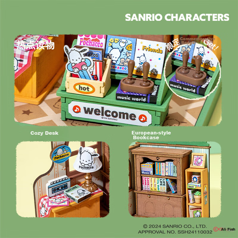 Конструктор Rolife Pac-Man Sanrio DIY Dollhouse Building Blocks Toy, Подарок на День Рождения, День Святого Валентина, Новый год