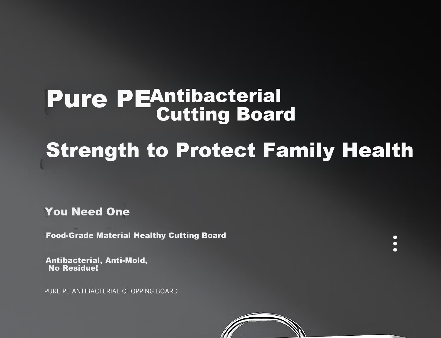 Momi Premium PE Plastic Cutting Board Round Anti-Mold Thickened Chopping Board for Meat and Cooked Food Household Use 3