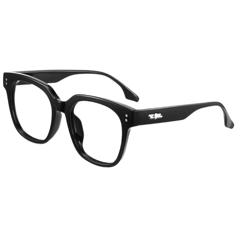Murata Inao Blue Light Blocking Glasses Myopia Eyewear Fashionable Black Frame Face Slimming Natural Look Bright Black 300 Degree