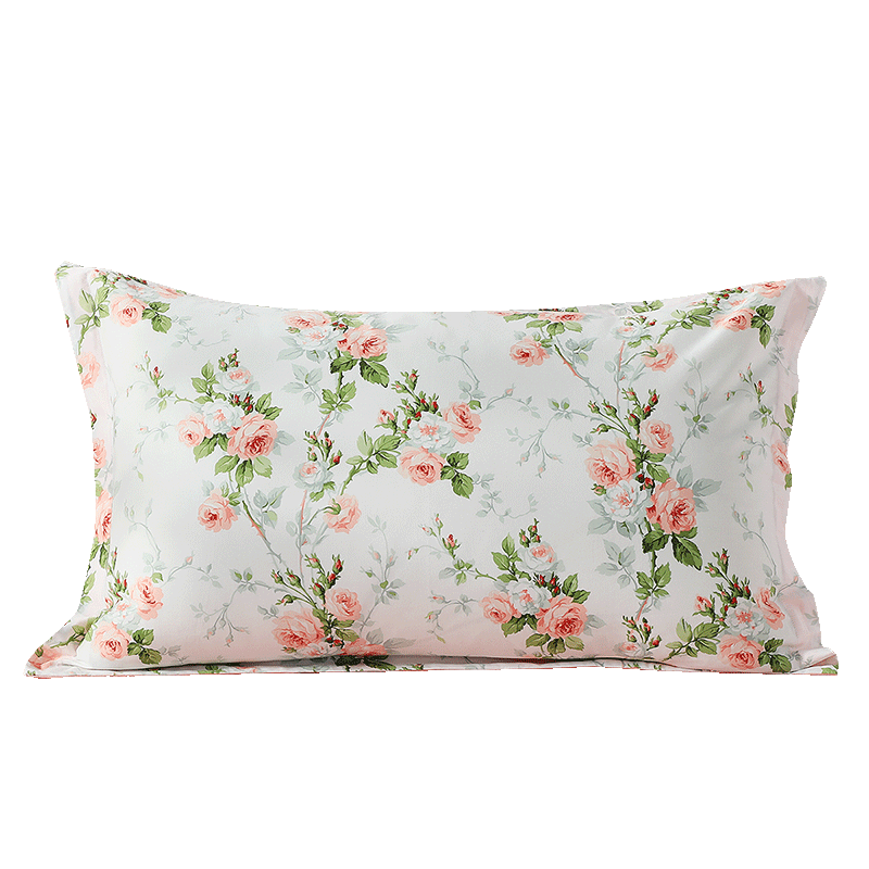FUANNA Pure Cotton Pillowcase, All-Cotton Printed Fresh Pillowcase, Student Home Pillowcase Set of Two, 74*48CM