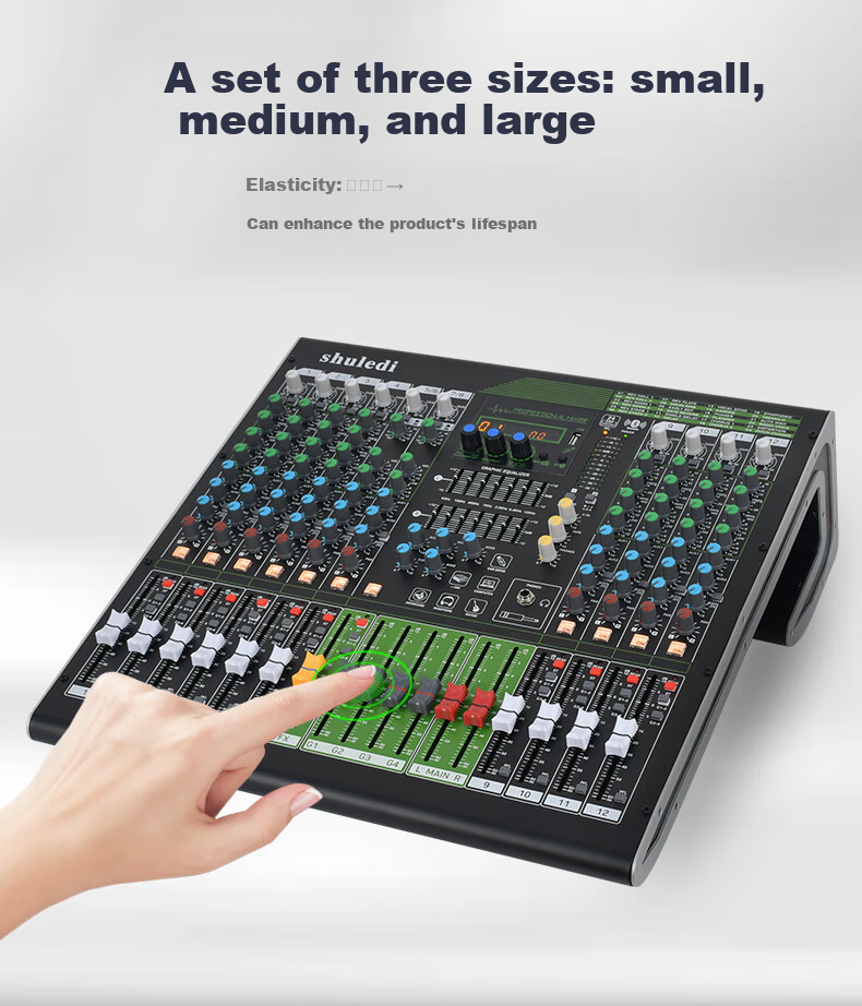Shuledi SU-60 Domestic Digital Mixer with 8 Channels, Conference Sound System, Specialized Mixing Console for Meetings, KTV Audio with Reverb, DSP Effects Equalizer for Bars And Stage Performances 15