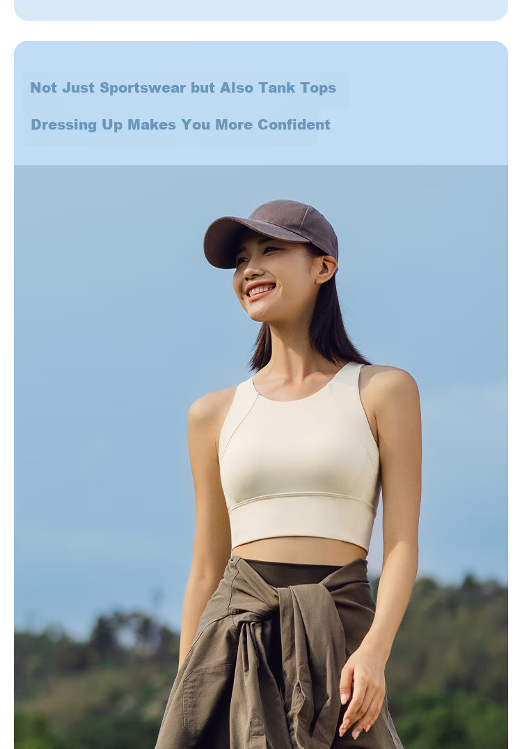 Beneunder Sports Bra Tank Top for Women, High-Intensity Running, Shock-Absorbing, Anti-Sagging Bra, Yoga Wear, Bra Can Be Worn As Outerwear 16