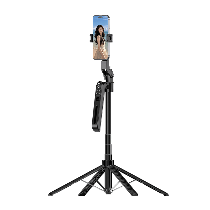 FUNSNAP A16 Smartphone Gimbal with AI Tracking and Zoom, Cloud Eye Selfie Stick, Photography Fill Light, Live Streaming Tripod, Travel Floor Tripod, Upgraded Version