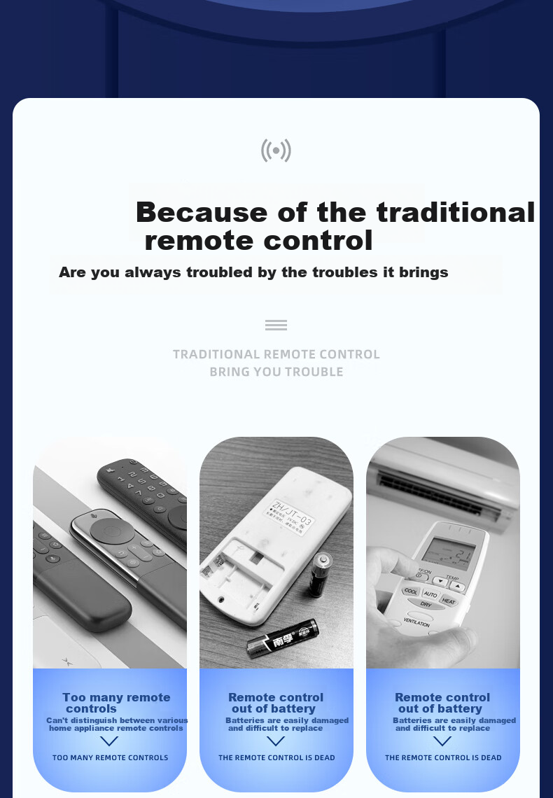 Xiya No-Setting Portable Universal Multi-Function Air Conditioner Remote Control Compatible with Any Brand Wall-Mounted AC Unit 2
