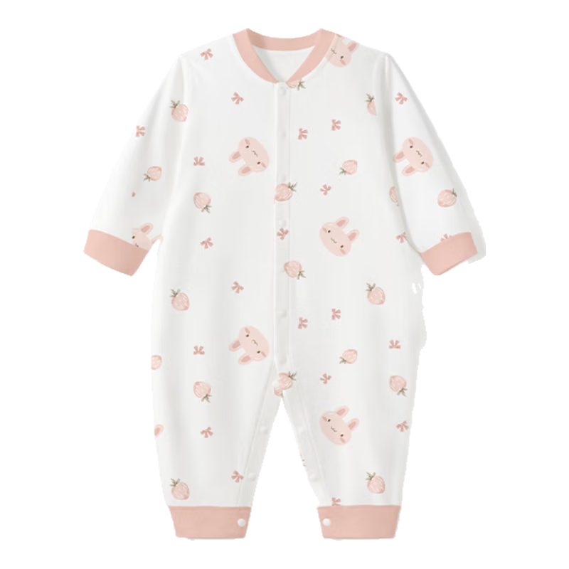 Aibedila Newborn Baby Romper Spring and Autumn Cotton Jumpsuit Unisex Baby Front-Opening Crawling Suit Early Autumn Onesie