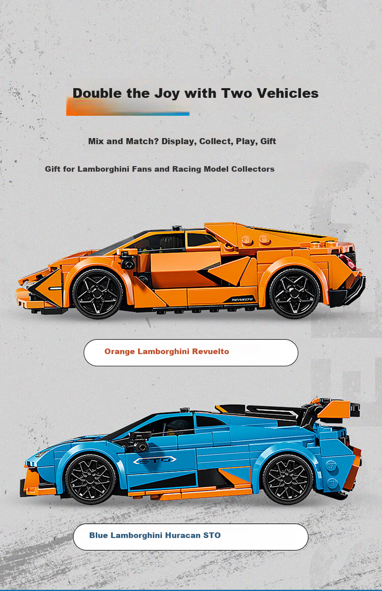 LEGO Building Blocks Racing Car Series 77238, Lamborghini Race Car, Boys And Girls Children's Toy, Birthday Gift, Home Decoratio 3