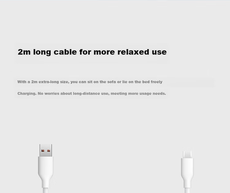 MI 6A Skin-Friendly Silicone Type-A to Type-C Fast Charging Data Cable, 2m, Blue 11