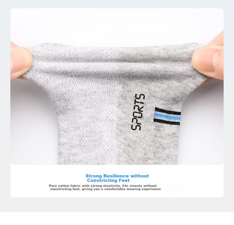 LangSha Men's Pure Cotton Short Socks, Breathable Mesh Boat Socks for Summer, Thin Casual Cotton Socks, 6 Pairs Per Pack 11
