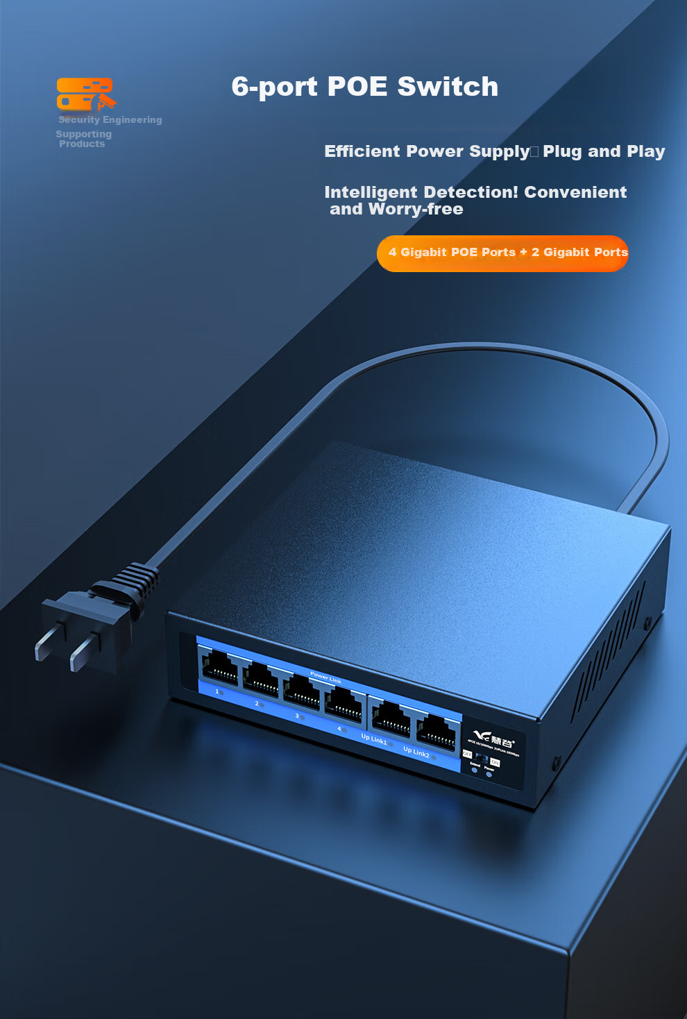 Huigu Gigabit 19-Port POE Switch, 16 Gigabit POE + 2 Gigabit Ports + 1 SFP Optical Port, Camera AP Network Cable Power Supply Switch Splitter HG-1018FP 2