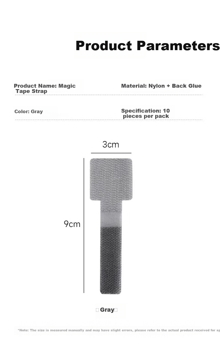 Dengbi Magic Tape Cable Tie, Data Cable Organizer, Wire Management Tool, Cable Tie for Power Cords And Bundles, Cuttable And Adjustable Cable Fastener 9