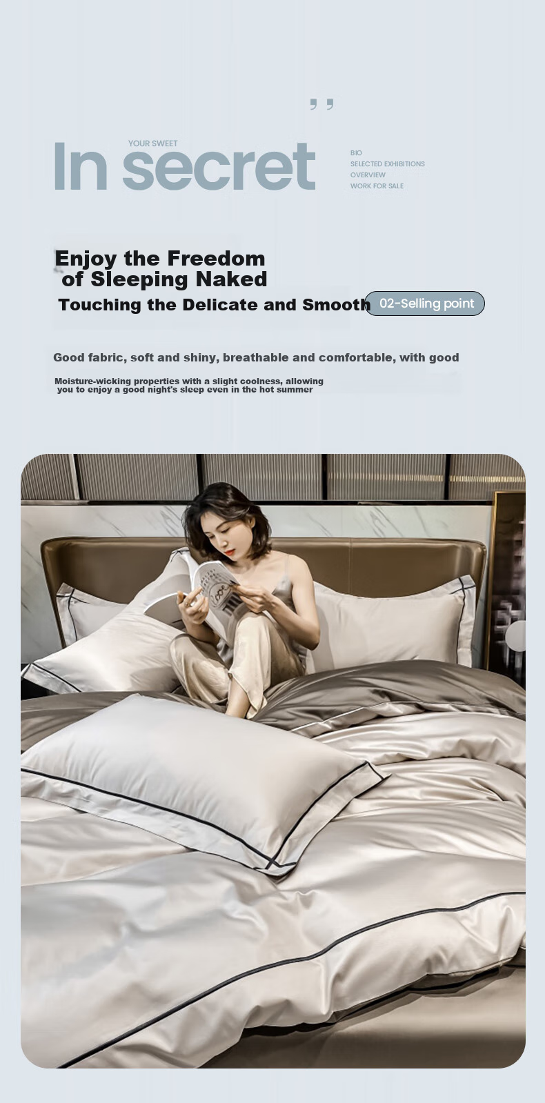 Wuyinliangpin Class A Imitation Tencel Duvet Cover, Single Piece, Ice Silk Quilt Cover, Printed Flying Edge, Summer Double Bedroom Duvet Cover, 200*230cm 5
