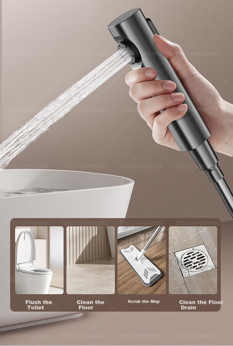 MICOE Bathroom Shower Set, S3 Series Gunmetal Gray, Multi-Functional High-Pressure Shower Head Complete Kit 16