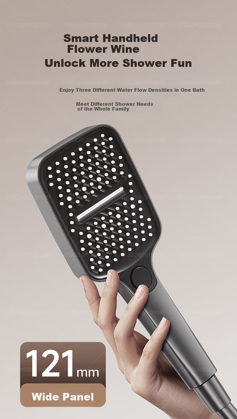 MICOE Bathroom Shower Set, S3 Series Gunmetal Gray, Multi-Functional High-Pressure Shower Head Complete Kit 9