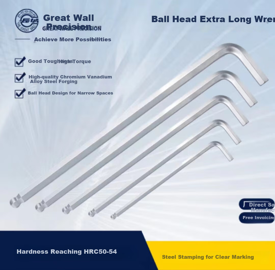Zhangchengjinggong Cr-V Mirror Ball Head Extra-Long Hexagon Wrench Screwdriver Auto Repair Tool, 17mm, 340017 1