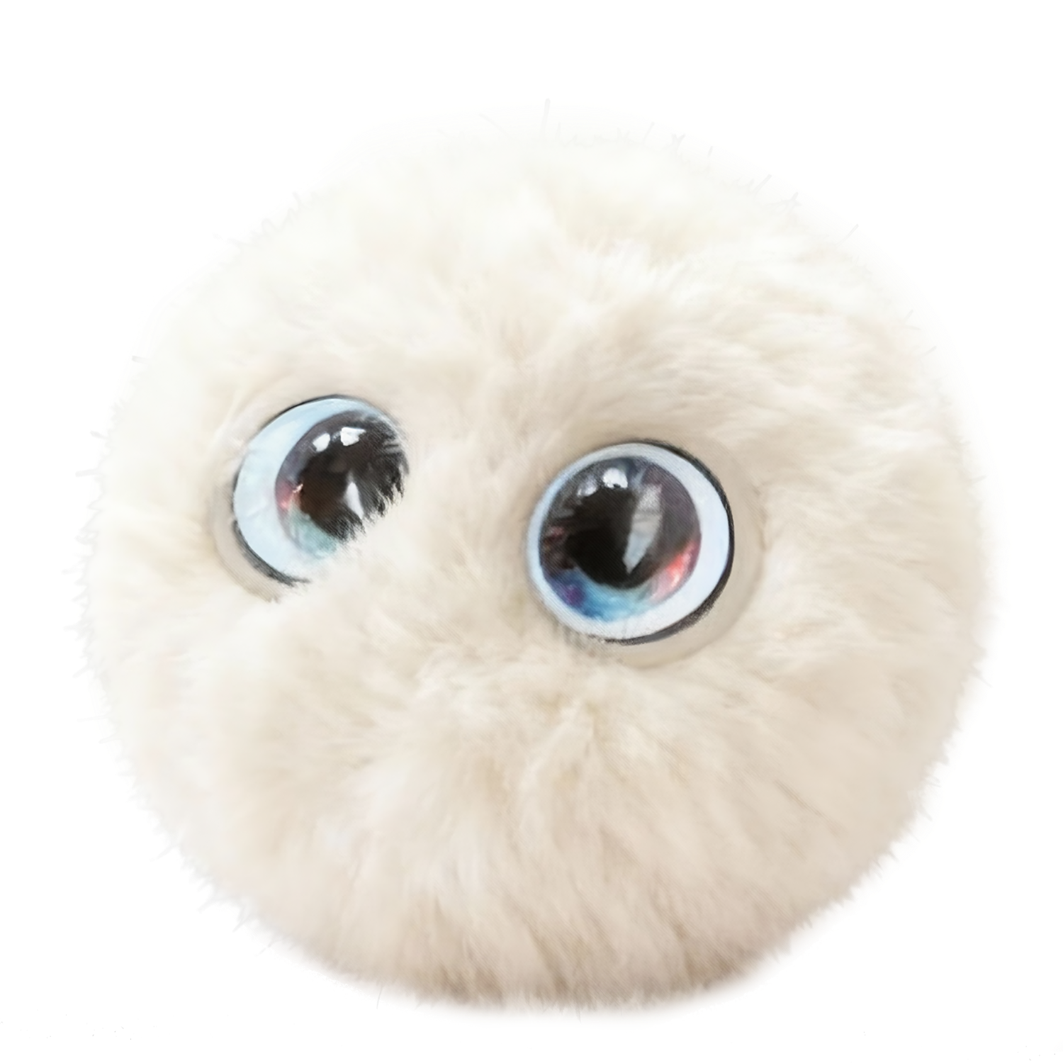 PAPCA Cute Furry Ball Bionic Interactive AI Emotional Companion Robot Smart Electronic Pet Backpack Pendant Celebrity Style Trendy Gift Warm White Plush Toy