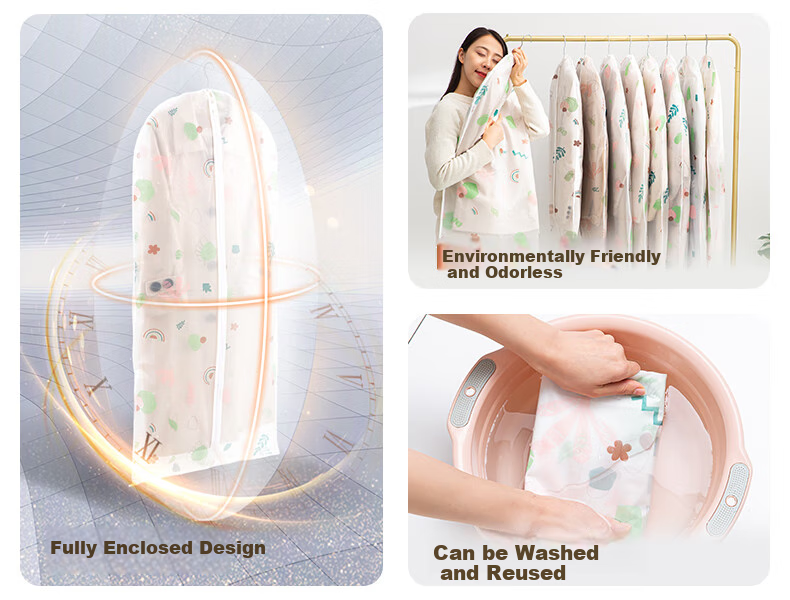 Taili Clothing Dust Cover Thickened Dust Bag for Suits, Coats, Down Jackets Washable Storage Bag Set of 5 60*100cm 5