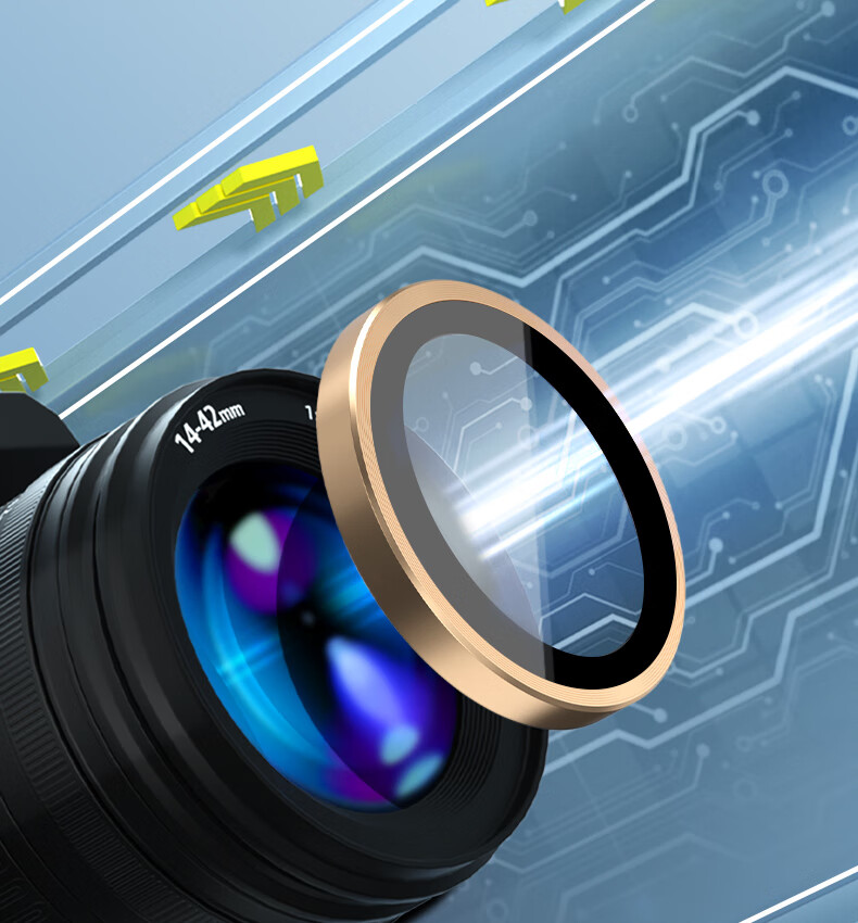 BLUEO Lens Protector for Samsung W26, High-Definition Clear Camera Film, Anti-Glare Precision Phone Screen Protector, Gold 2