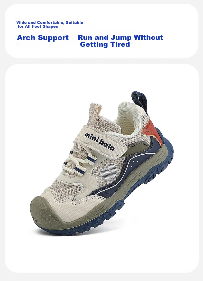 Minibala Spring And Autumn New Baby Walking Shoes, Closed-Toe Anti-Collision Toddler Casual Sneakers for Boys And Girls 3