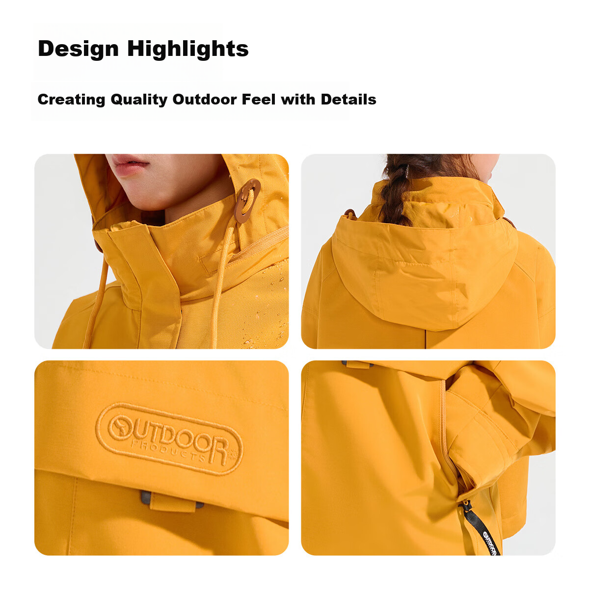 OUTDOOR PRODUCTS [Huangmeirou] Functional Three-In Fleece Jacket for Women, Windproof Coat, China Red 5