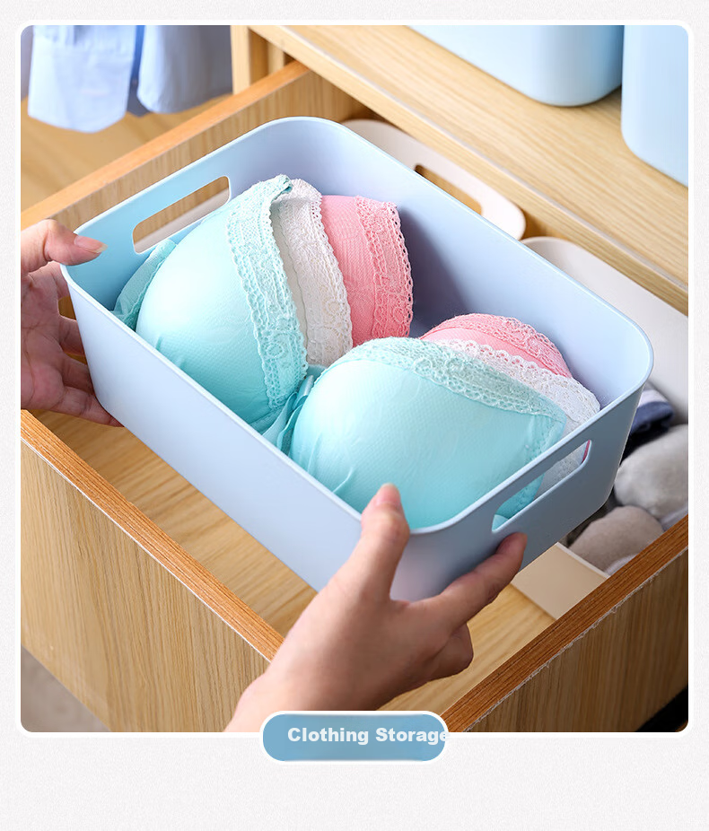 Youjialiangpin Storage Box, Desktop Organizer Basket, Multi-Purpose Cosmetic Storage Container, Japanese-Style Simple Clutter Organizer Box, Parts Box, Small Size 6