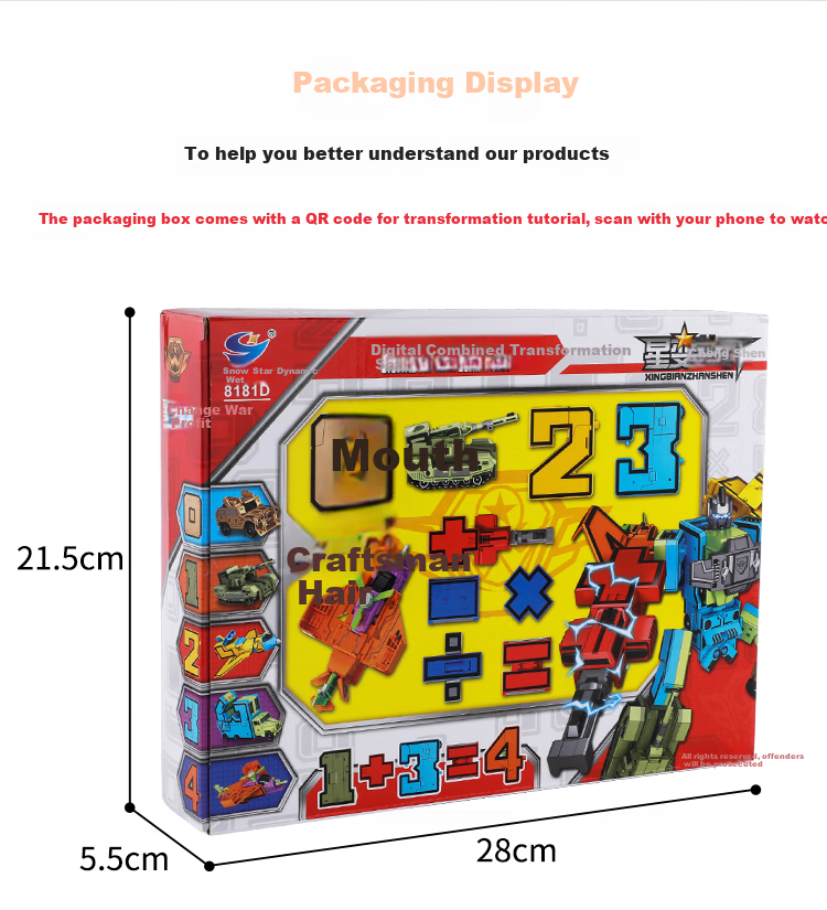 Tangmi TEMI Children's Digital Transforming Robot Toy Car, Boys' Birthday And Holiday Gift 7