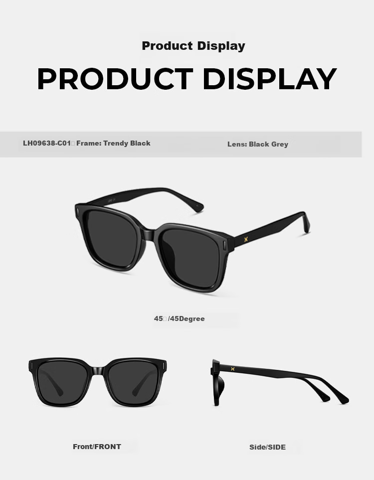 LOHO 2026 New Sunglasses for Women, Square Frame, UV Protection, Fashionable Men's Driving Sunglasses, Anti-UV Eyes LH09638 15