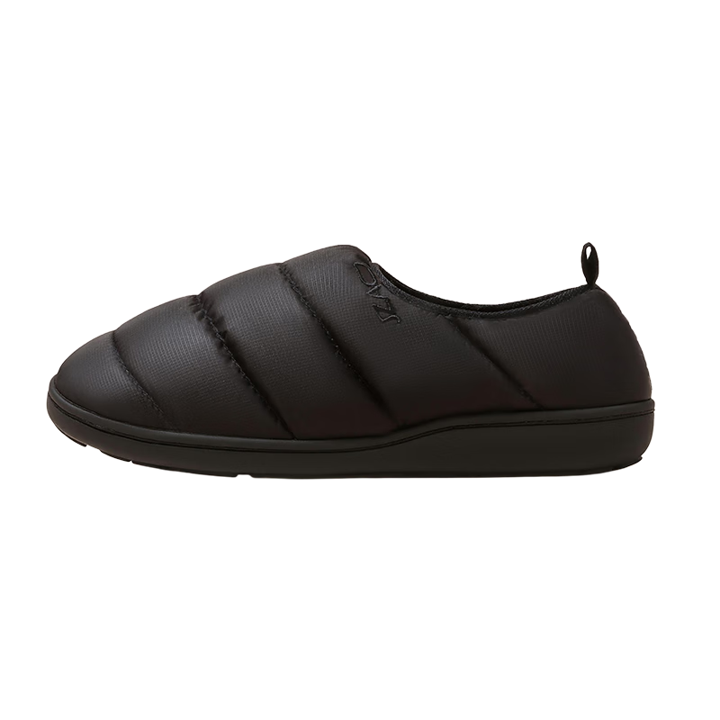 JD Jingzao Selected Down Cotton Slippers Home Outdoor Thickened Anti-Cold Indoor Non-Slip Men's Night Black Size 42-43