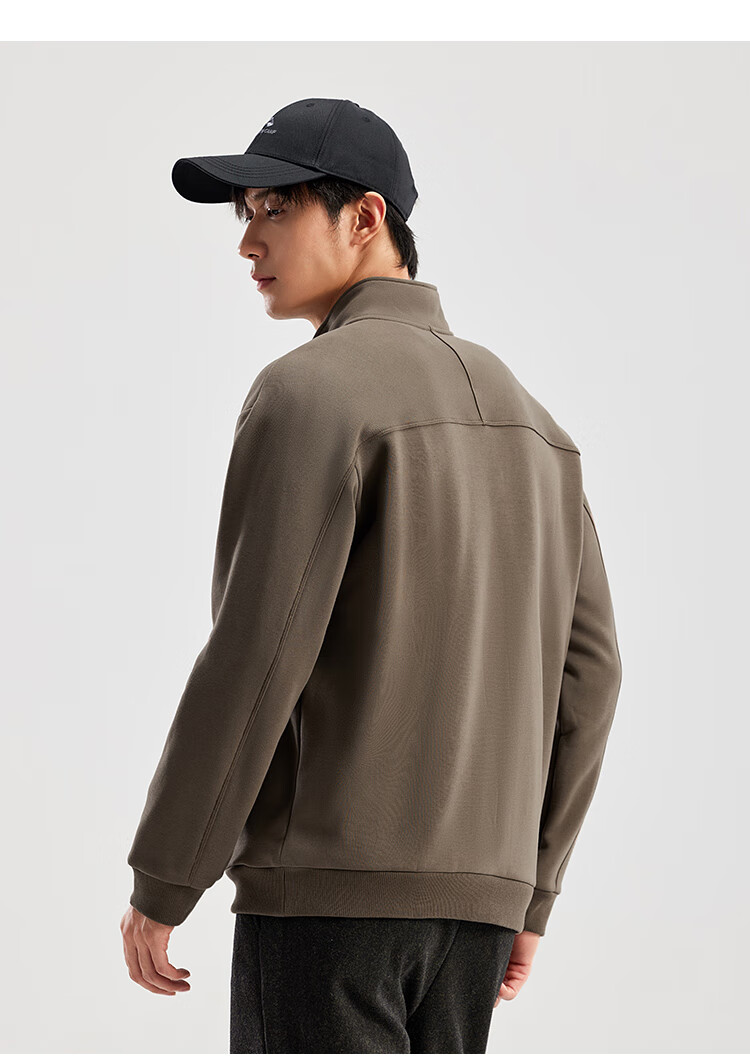 Pioneer Camp Fleece Lined Loose Fit Men's Stand Collar Autumn Winter New Thickened Warm Half-Zip Pullover Jacket 6