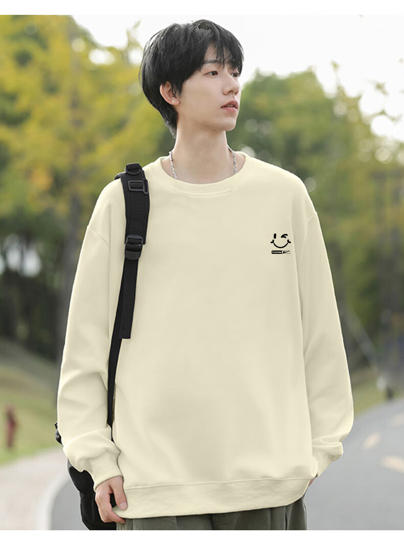 Warrior Men's Sweatshirt Autumn Winter Casual Jacket Versatile Long Sleeve T-Shirt Crew Neck Base Shirt for Men 9