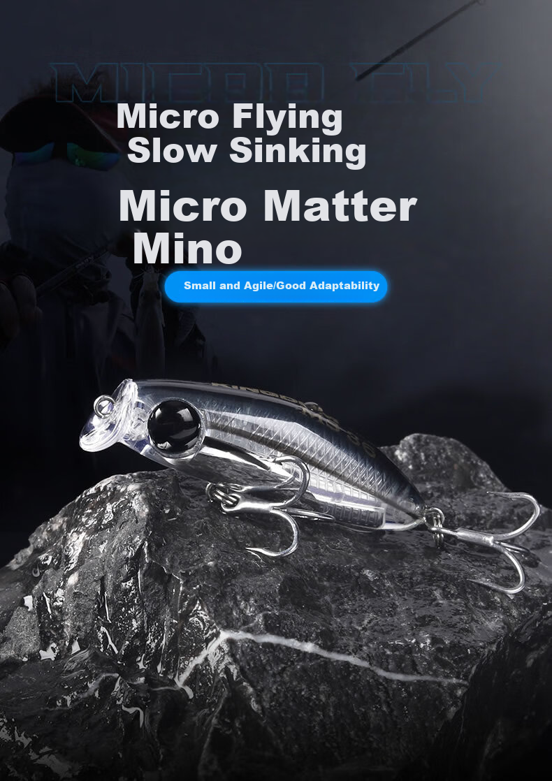 Guowangliya Guowangliya Rice Micro Slow Sink Minnow 2.6g Lure Baitiao Red Eye Bass Bait 2