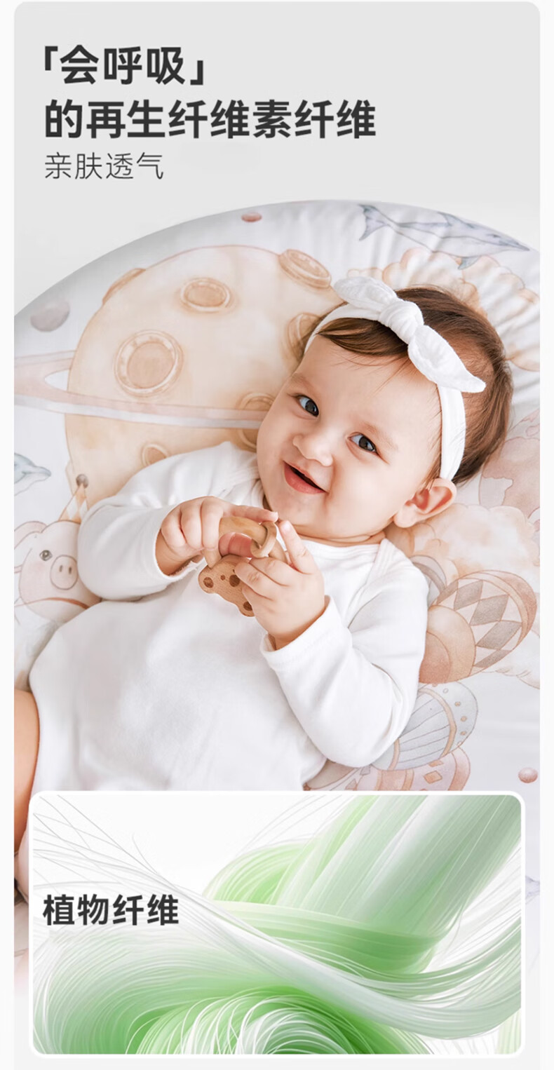 BUBBLE TREE [0-2 Years Old] Newborn Baby Extra Large Spine Support Inclined Pillow, Anti-Reflux And Gas Relief, Baby Feeding And Sleeping Aid 1