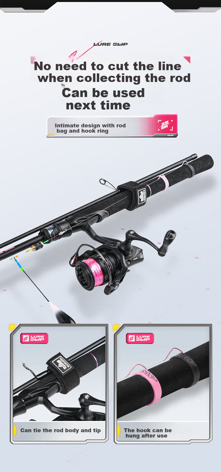 Handing Fishing Rod Set with Full Kit, Specialized for Lure Fishing, Including Large Guide Rings for Long-Distance Casting, 2.44m 7