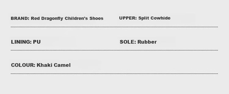 RED DRAGONFLY Children's Autumn Shoes, Boys And Girls Flats, Girls Soft-Soled Birkenstock Shoes, Small Leather Shoes Q51BPPF406, Camel Color, Size 29 4