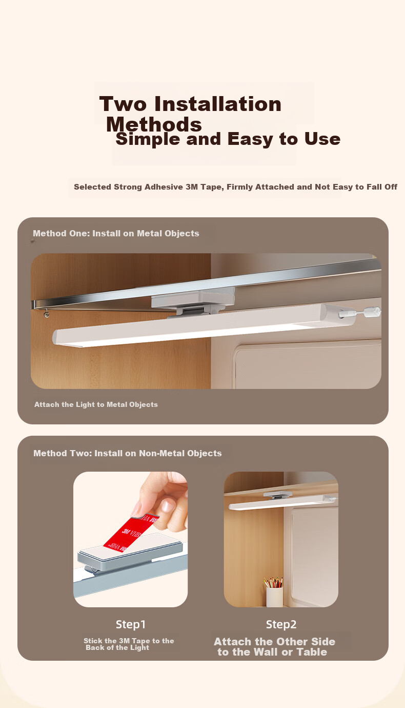 Haishibao Eye Protection Desk Lamp with Magnetic Suction, Wall-Mounted Full Spectrum Lamp for Study, Cool Light for Bunk Beds And Cabinets AM53-24W 21