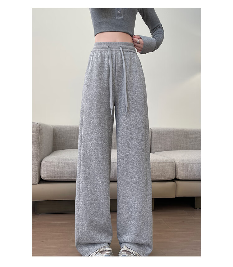 Free Style Wide-Leg Pants for Women Spring New Sports Sweatpants High Waist Slim Loose Draped Straight Casual Trousers 23