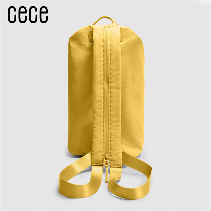CECE Traveling Light Multi-Functional Lightweight Single/Double Shoulder Waterproof Chest Bag Autumn Yellow 10L