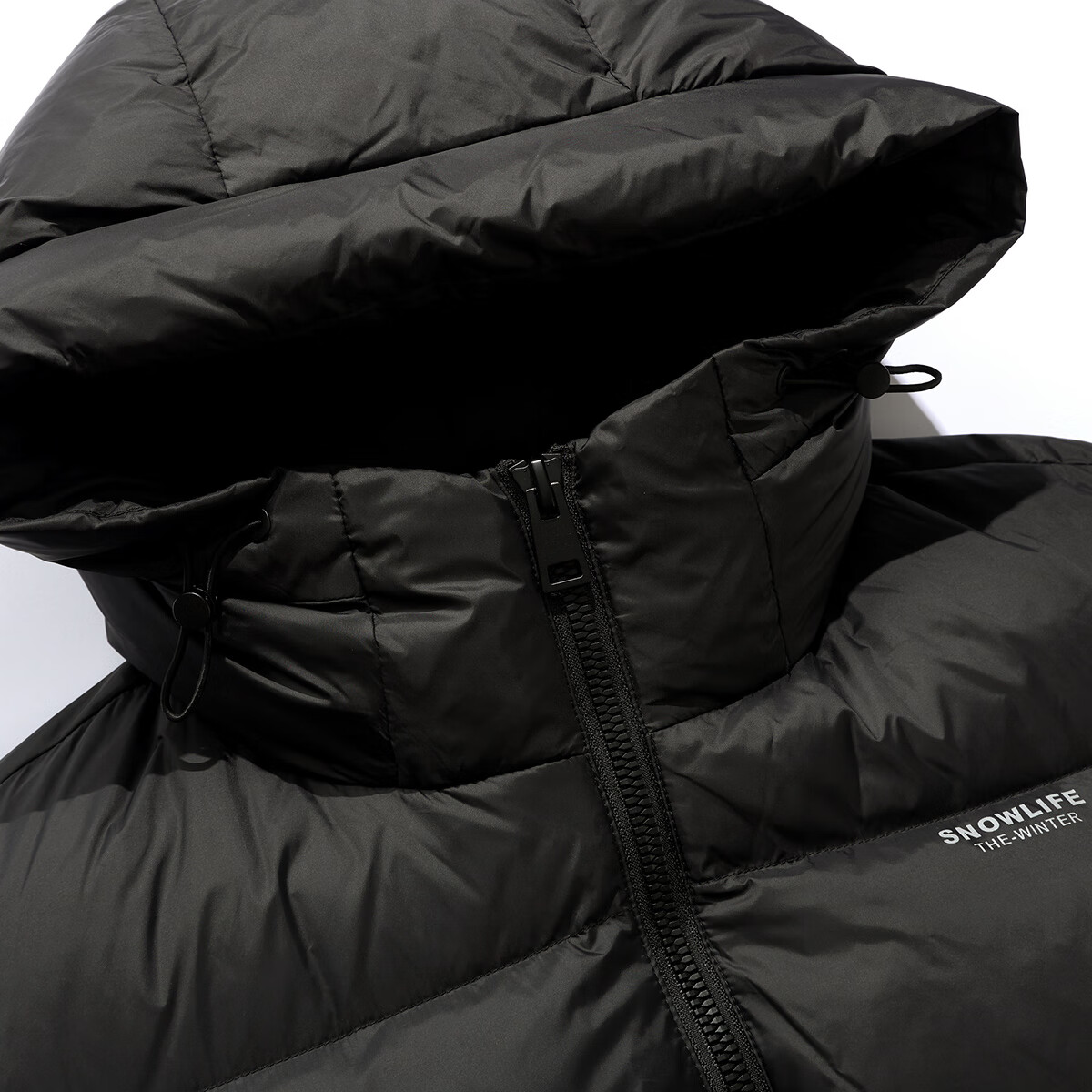 SNOWFLYING High Loft Goose Down Men's Short Hooded Jacket New Fashion Trend 90% Down Thickened Warm Simple Coat