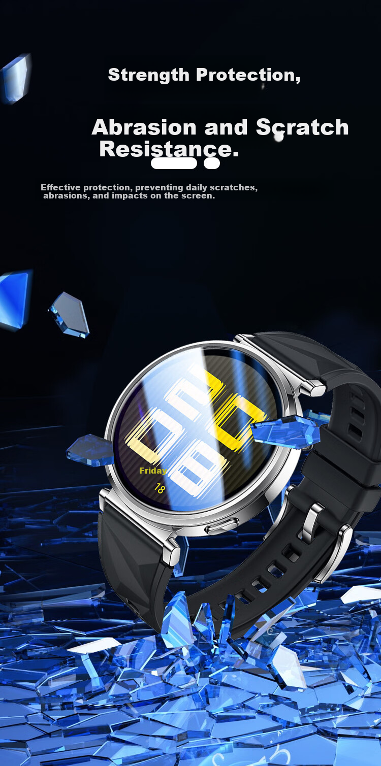 Freeson Screen Protector for Huawei WATCH GT5, Scratch-Resistant And Wear-Resistant, Flexible And Shatterproof, TPE Material, 46mm, Huawei GT5, Two-Pack 4