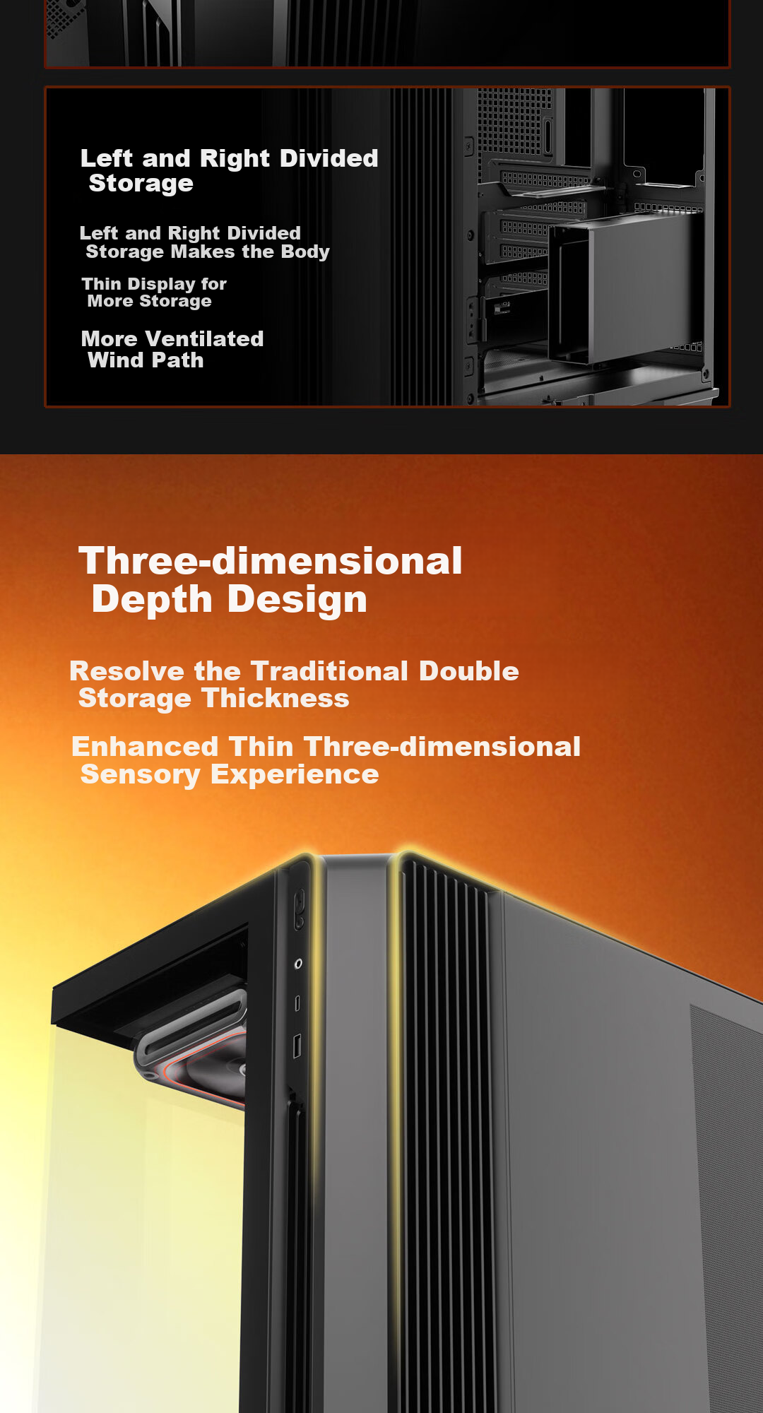 Aigo Starry Sky White Gaming Desktop Computer Case, ATX Motherboard, Supports 360mm Water Cooling, Left And Right Compartment Design, 5090 Graphics Card Compatible 4