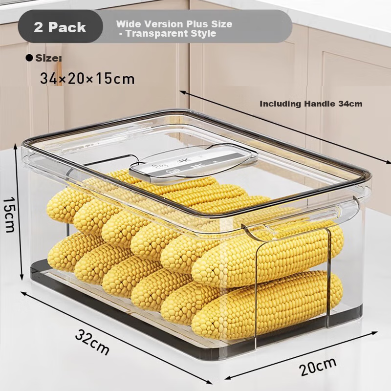 KATEI STORY Japanese Refrigerator Storage Box, Drawer-Style Food Container, Food-Grade Vegetable And Egg Freezer Organizer, Storage Solutio