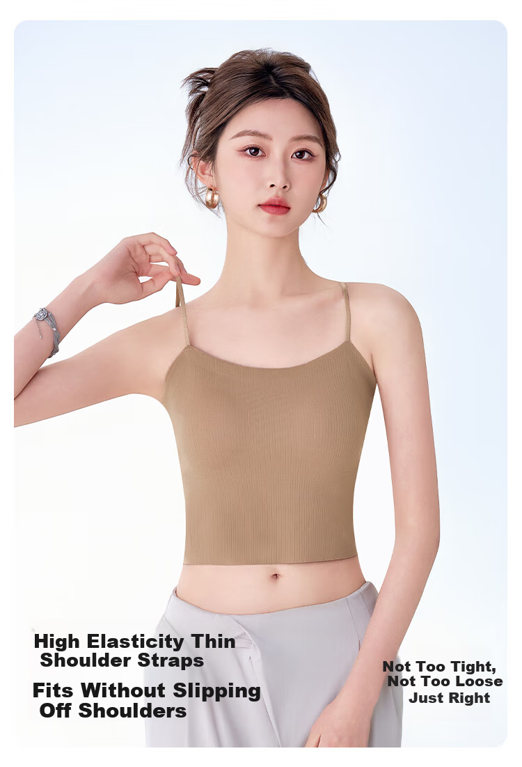 FitonTon Ice Silk Camisole with Chest Pad, Wearable Hyaluronic Acid Cooling Base Layer, Beautiful Back Bra Vest for Women 8
