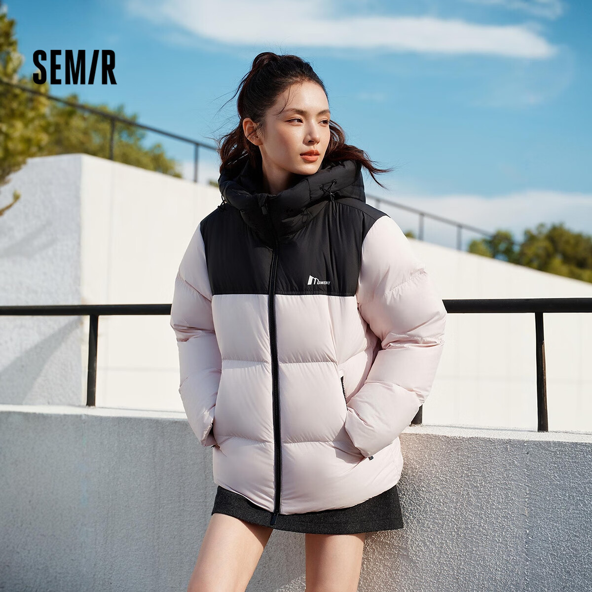 Semir New Year Qiji Red | Easy Down Jacket Series Men's 2025 Winter Three-Proof Couple Hooded Red Coat
