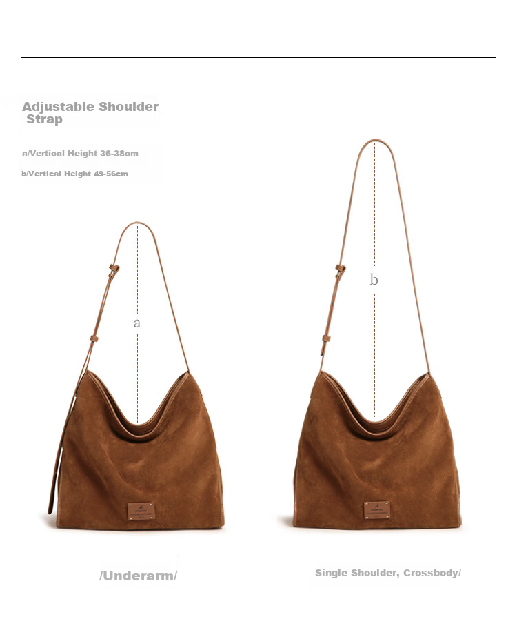 Mood Autumn And Winter Cowhide Hobo Tote Bag for Women, Large Capacity Commuter Underarm Single Shoulder Crossbody Bag, Birthday Gift Versatile Brow 24
