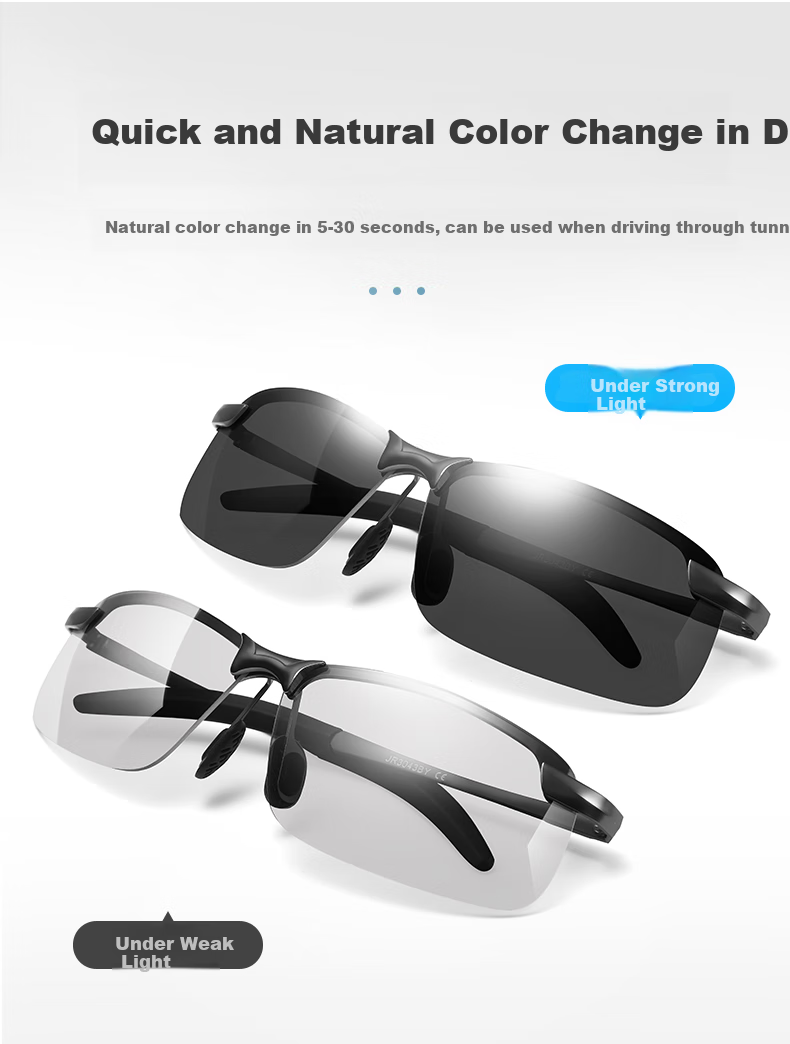 Boliliangpin Polarized Photochromic Sunglasses for Men, Driving Goggles, Fishing Sunglasses, Day And Night Use, Driving Glasses 6