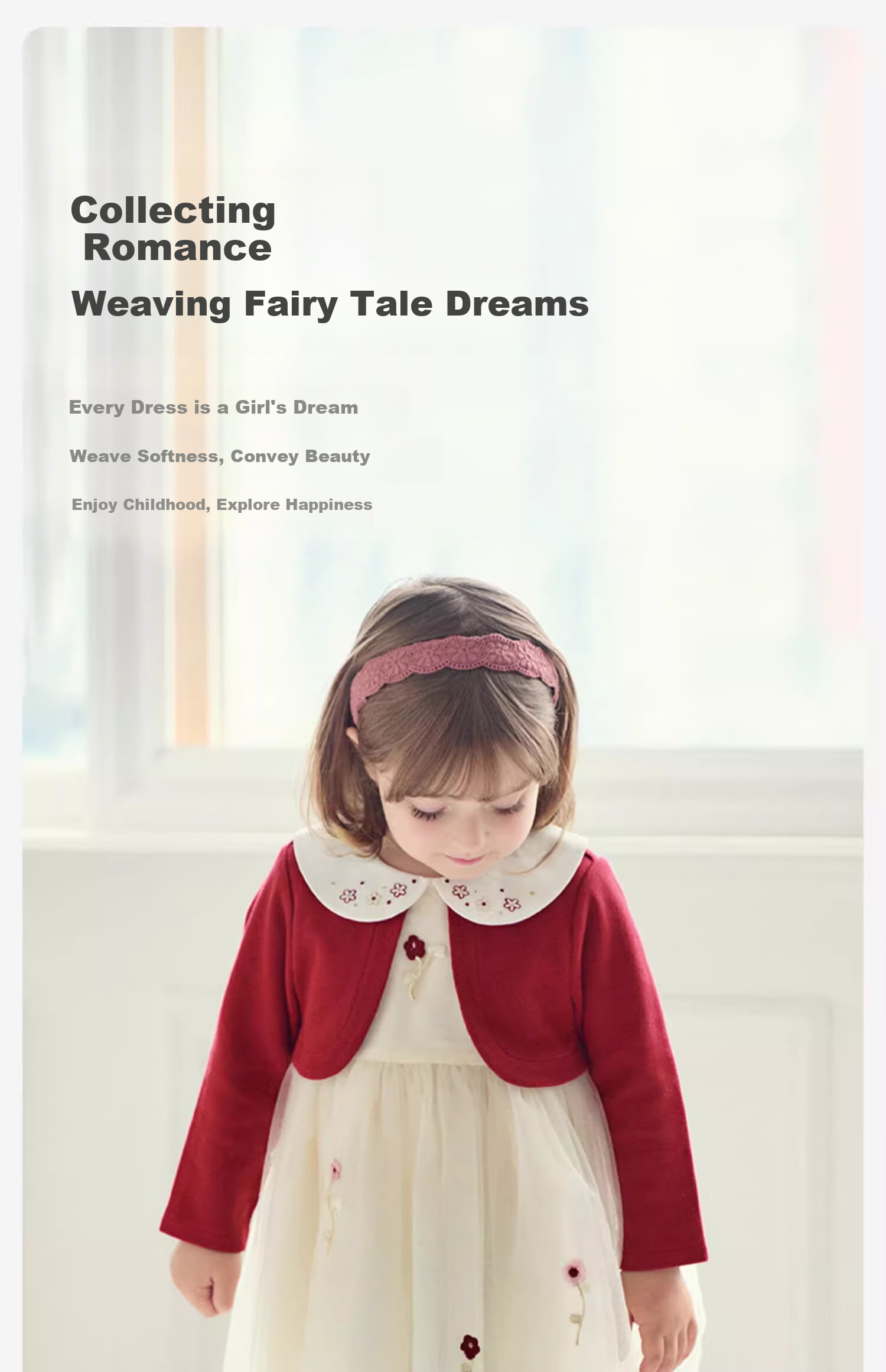 DAVE & BELLA Girls' Spring And Autumn Dress, Baby Tulle Princess Dress, Children's Stylish Faux Two-Piece Dress 1