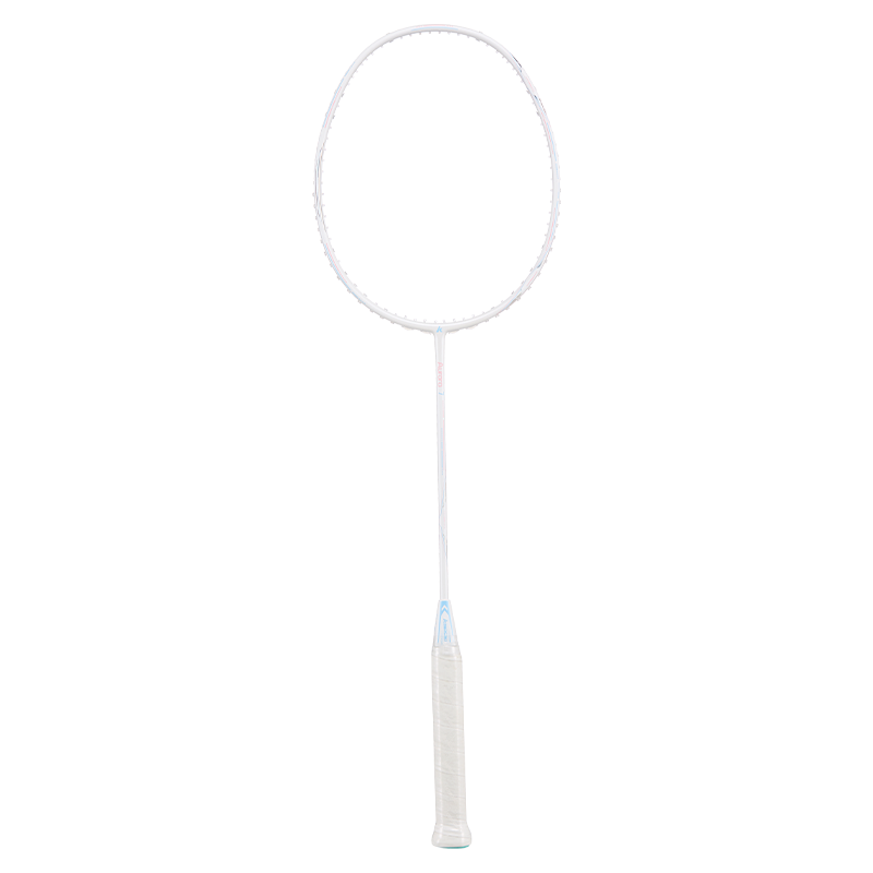 Kawasaki Aurora 7 Full Carbon Badminton Racket for Students Kids Beginner White Blue 5U Pre-Strung