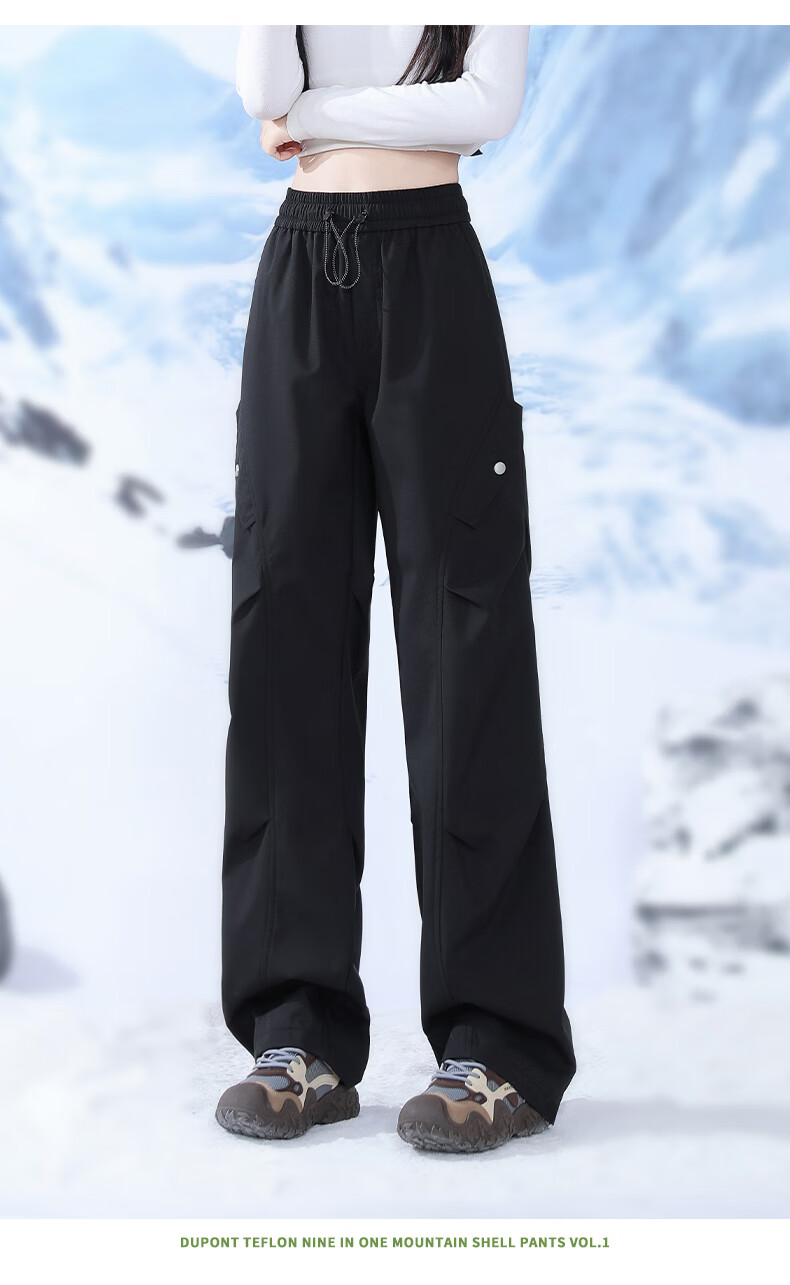 LangSha Climbing Diary Snow Country Ski Pants 3-in-1 Detachable Softshell Waterproof Women's Mountaineering Warm Cold-Resistant Pants 7