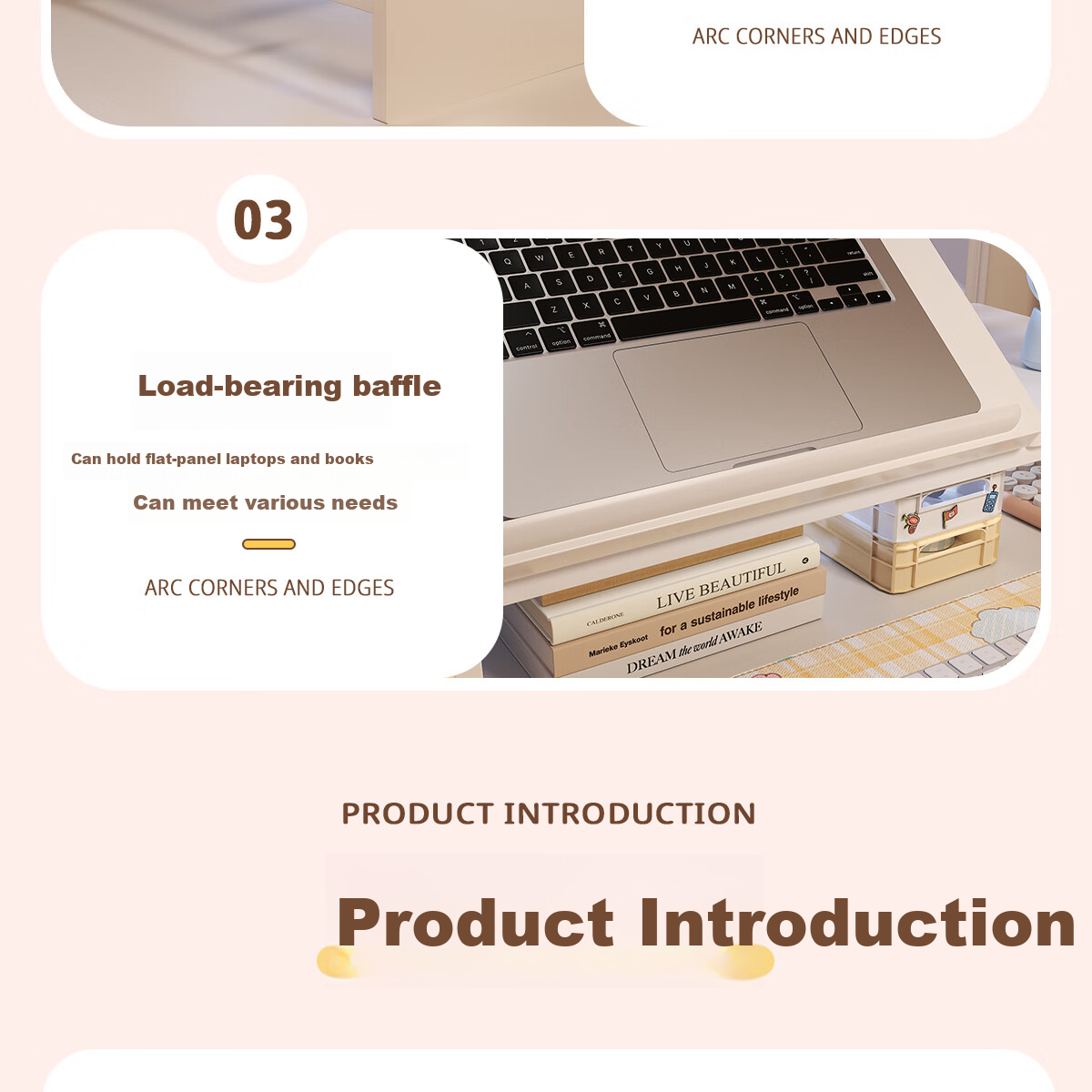 Mushuangfu Computer Riser Stand, Laptop Riser Stand, Vertical Computer Support Stand, Adjustable Height, Lifting And Storage Shelf 12