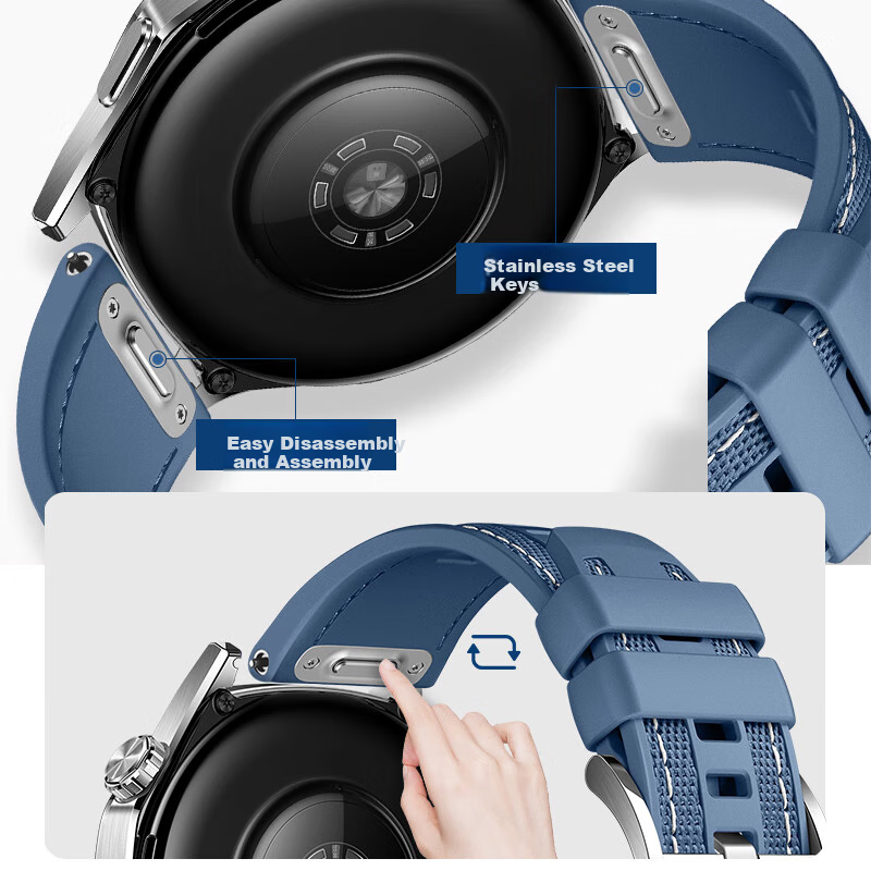 Ремешок для Huawei Watch GT 6 / GT 5 Pro / GT 4 / GT 3, нейлоновый плетеный силиконовый, совместимый с Watch 4 Pro / Watch 3 Pro, от бренда Xiaopijiang