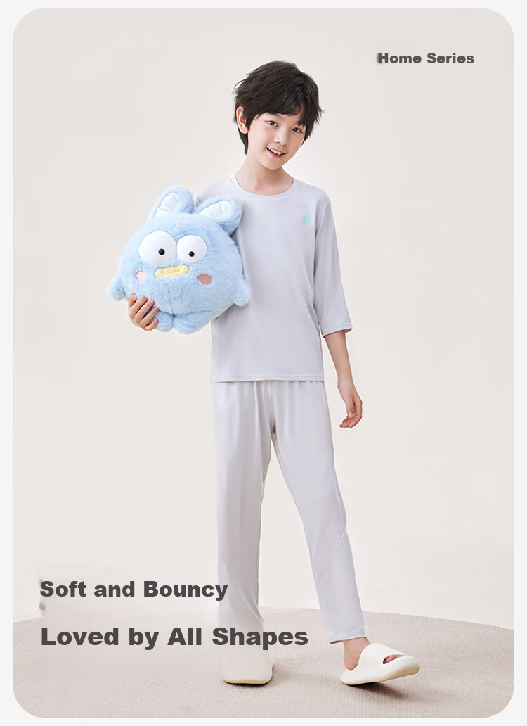 Jiusuiban Children's Pajama Set, Boys' Infant Grade A Class Spring And Summer Home Wear, Three-Quarter Sleeve Long Pants Air Conditioning Suit, 510017Z 1